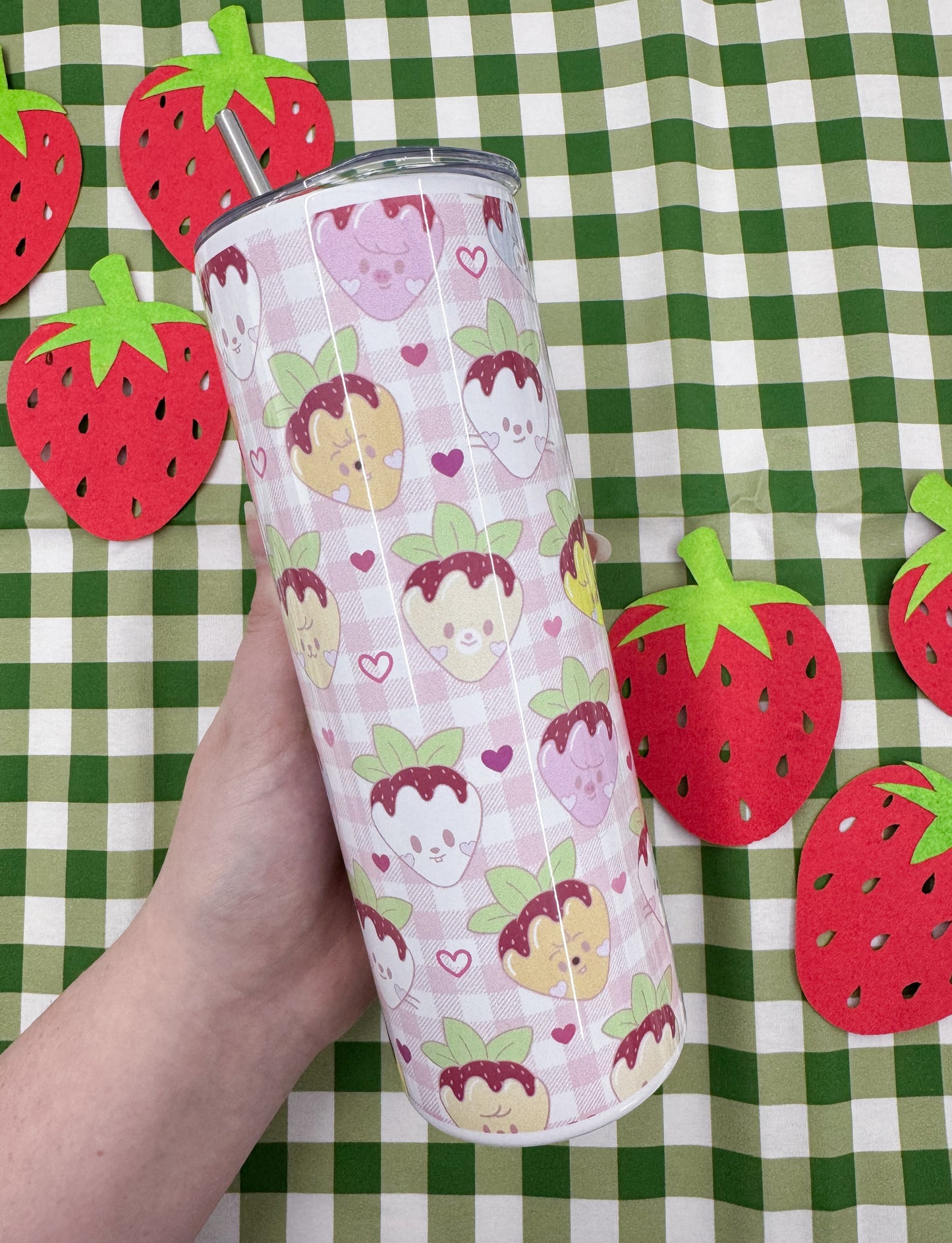 SkzBerry Metal Tumbler With Straw