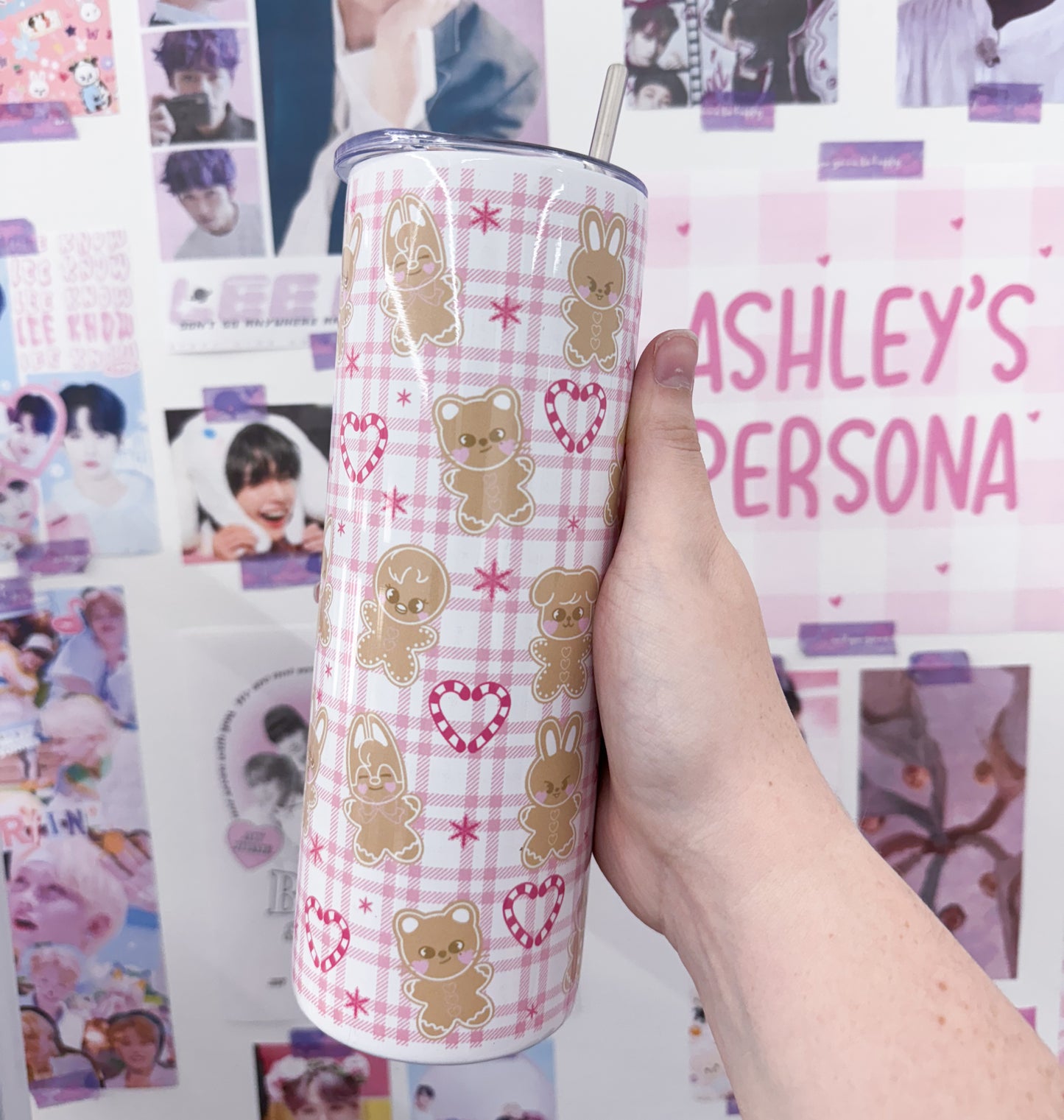 Ginger-Skz Metal Tumbler With Straw