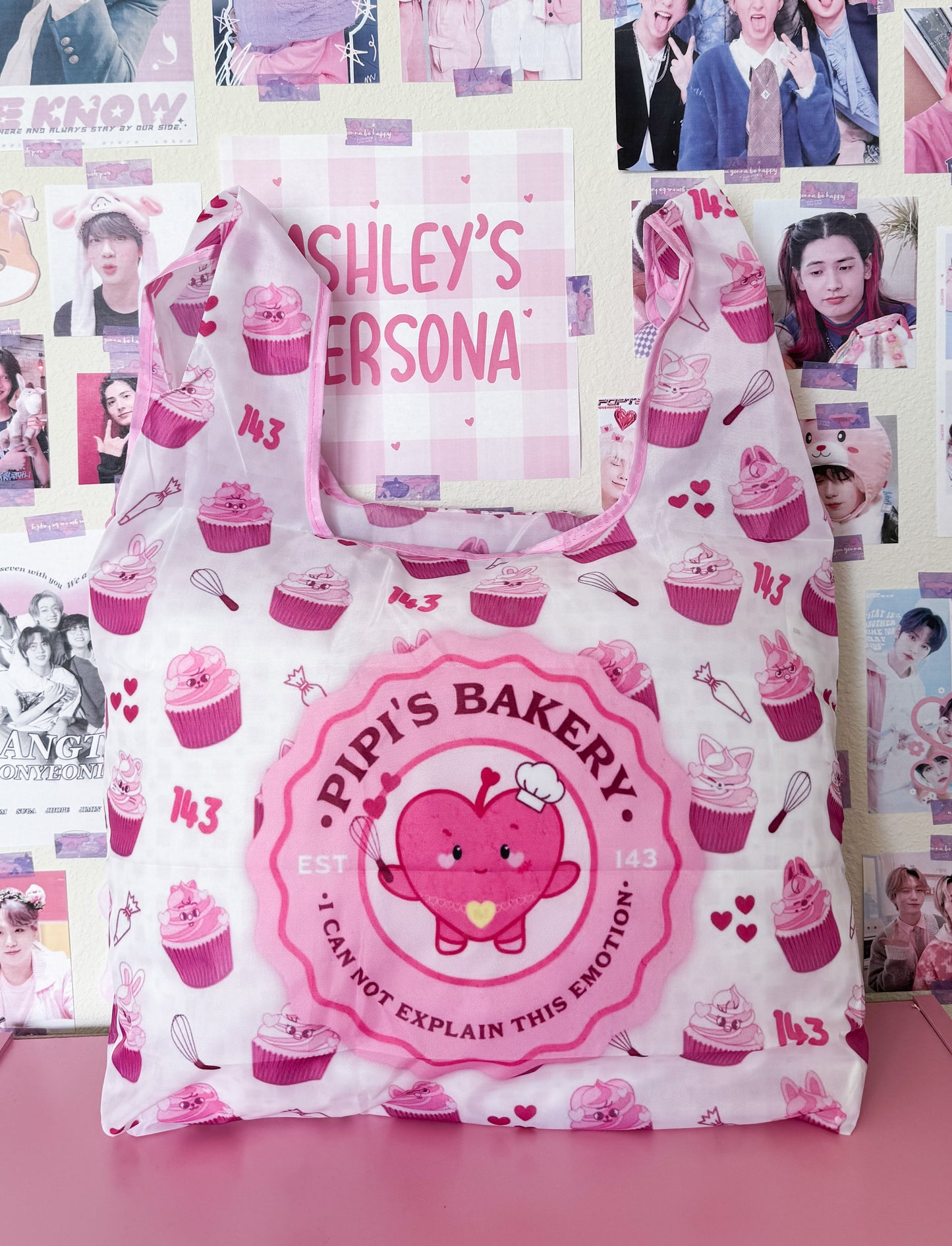 Pipi's Bakery reusable foldable tote