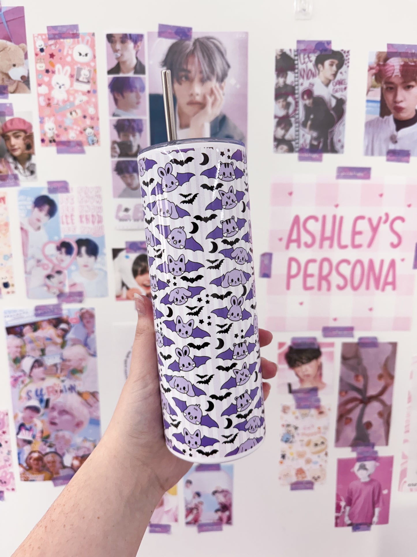 Trick or Teez Metal Tumbler With Straw
