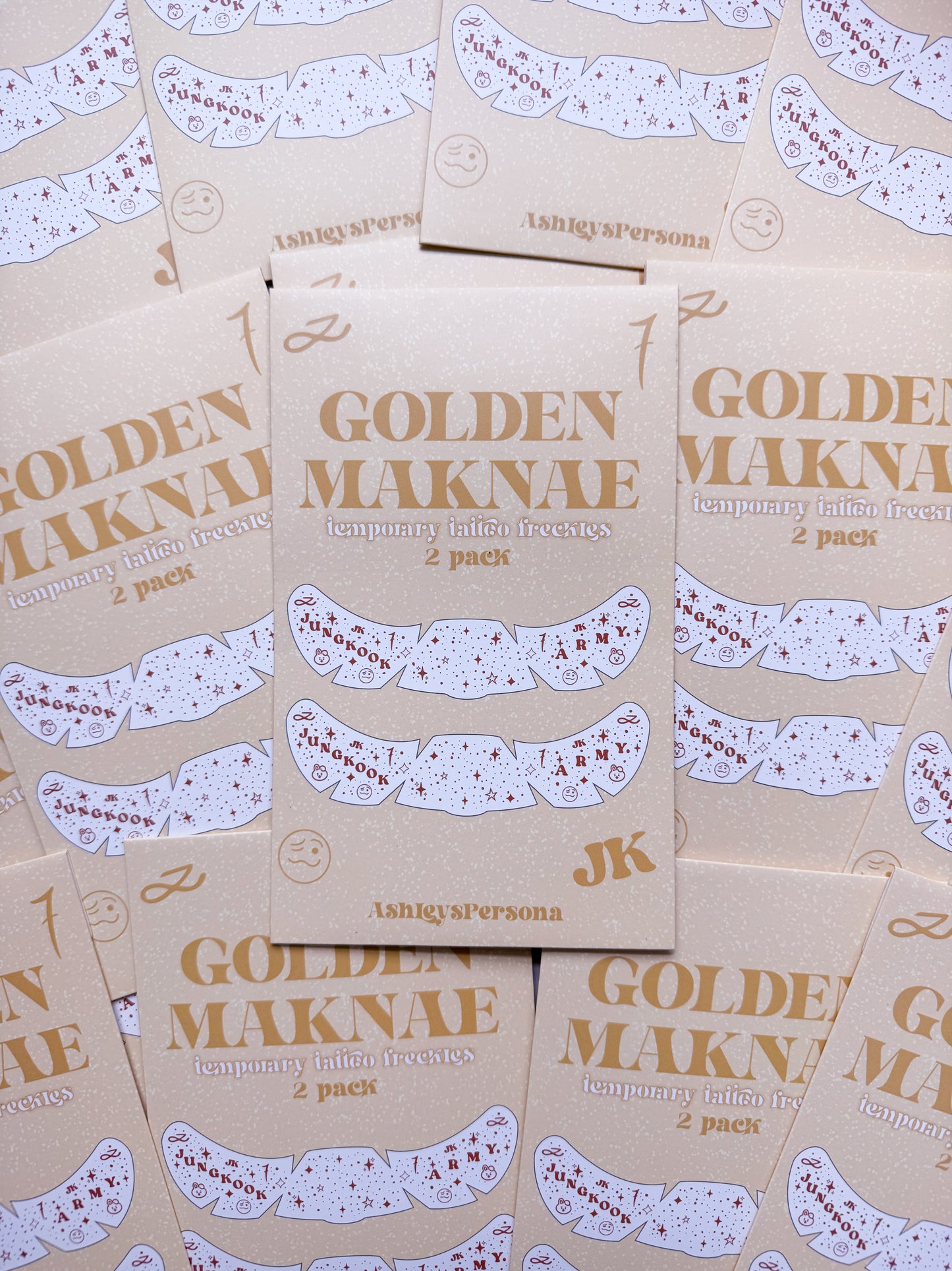 Golden Maknae Temporary Tattoo Freckles