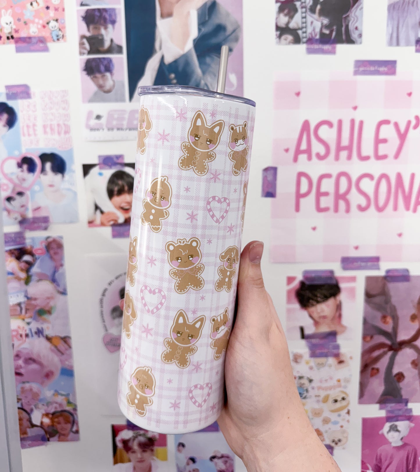 Ginger-Teez Metal Tumbler With Straw