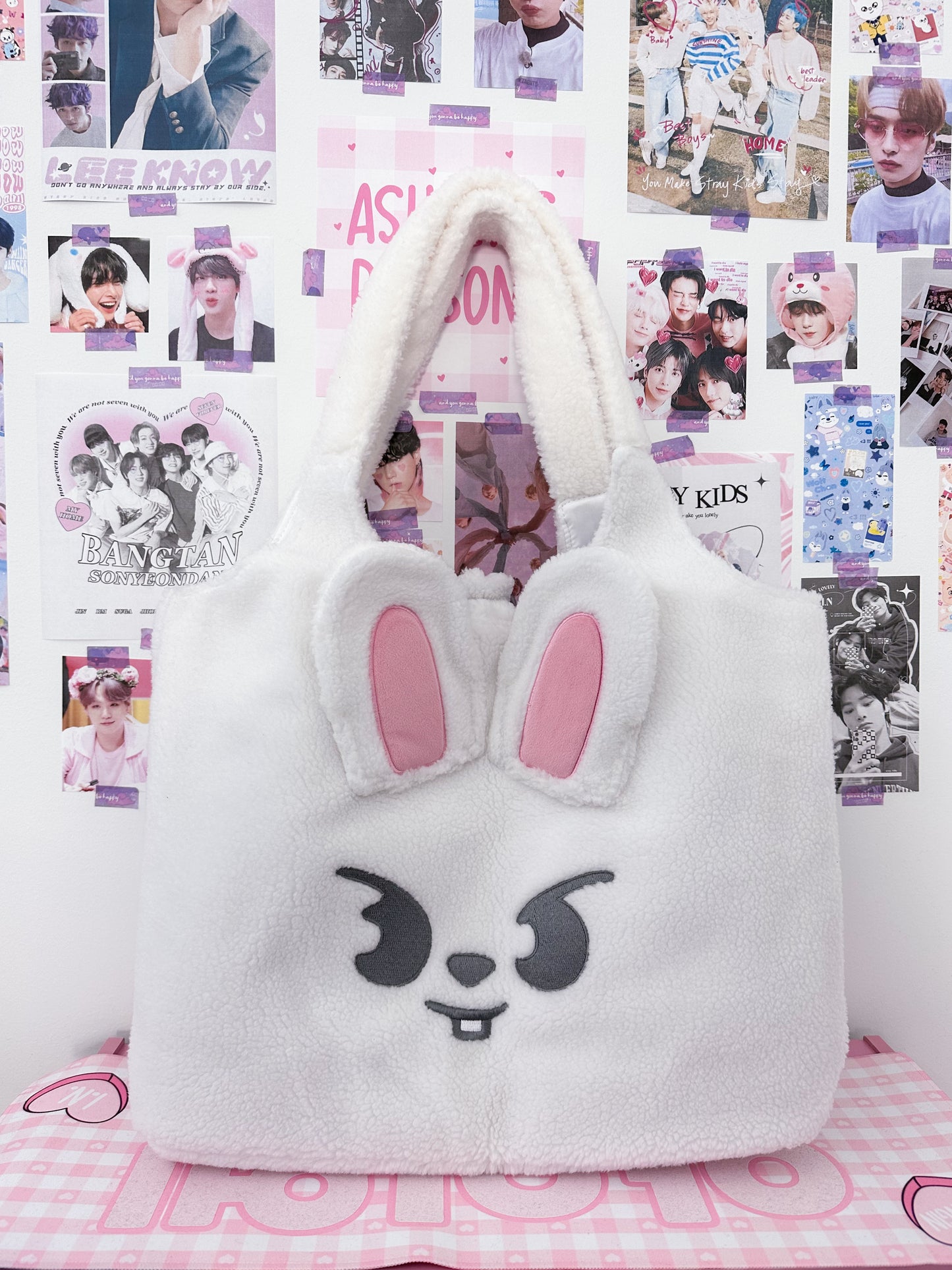 Pudding Boy Fuzzy Tote