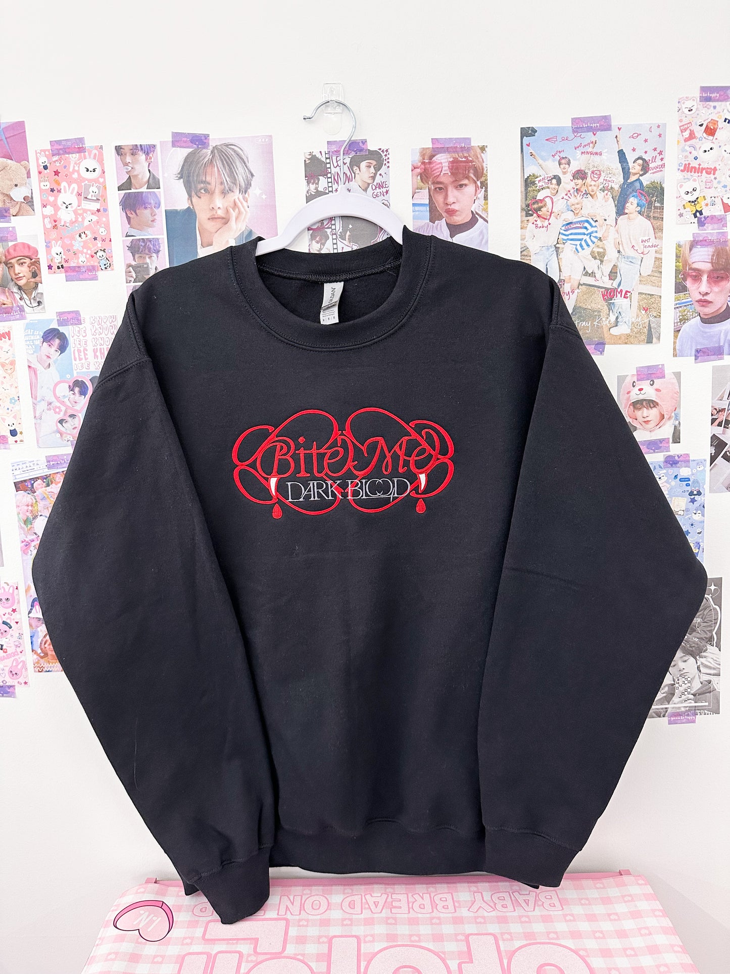 Bite Me Embroidered Crewneck Sweatshirt