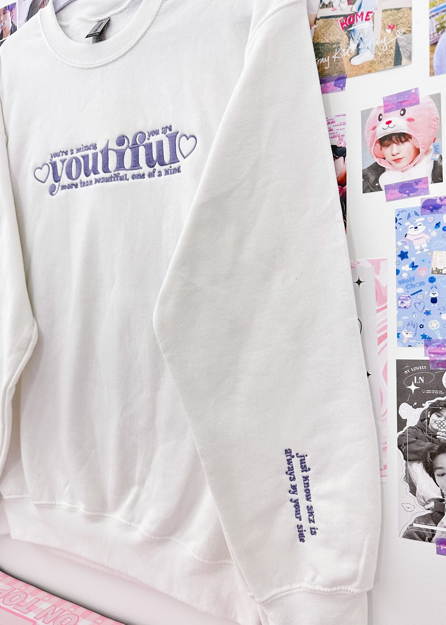 Youtiful Embroidered Crewneck Sweatshirt