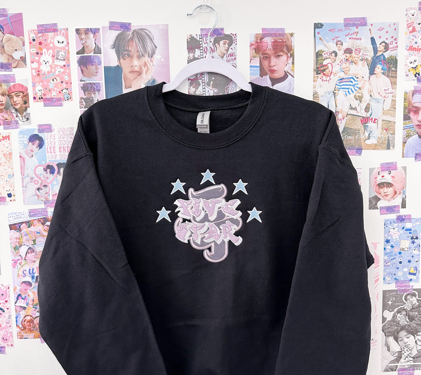 5 Star Embroidered Crewneck Sweatshirt