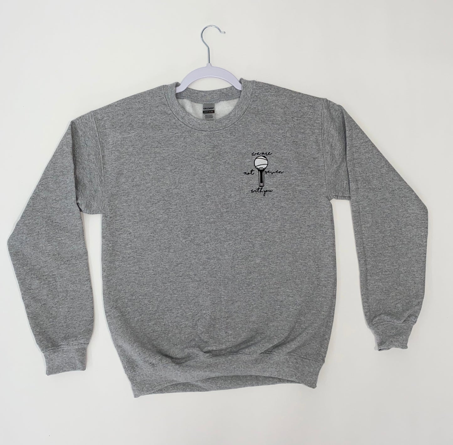 We Are Not Seven Lightstick Embroidered Crewneck Sweatshirt