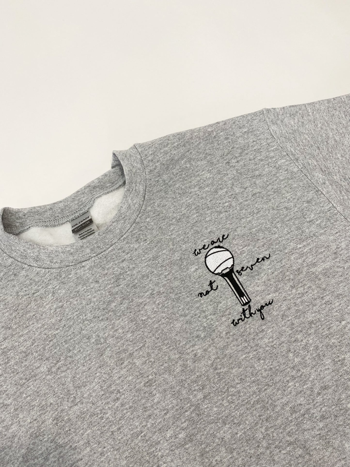We Are Not Seven Lightstick Embroidered Crewneck Sweatshirt