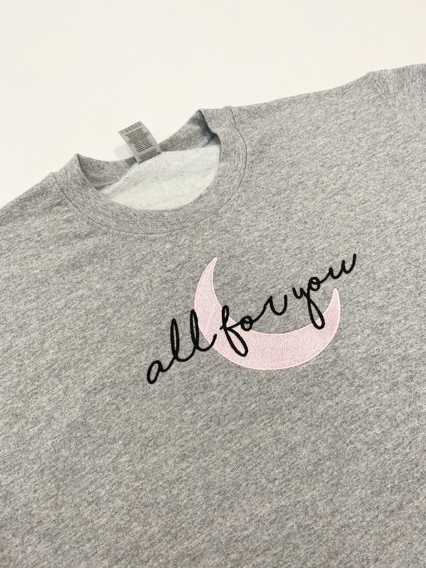 All For You Embroidered Crewneck Sweatshirt