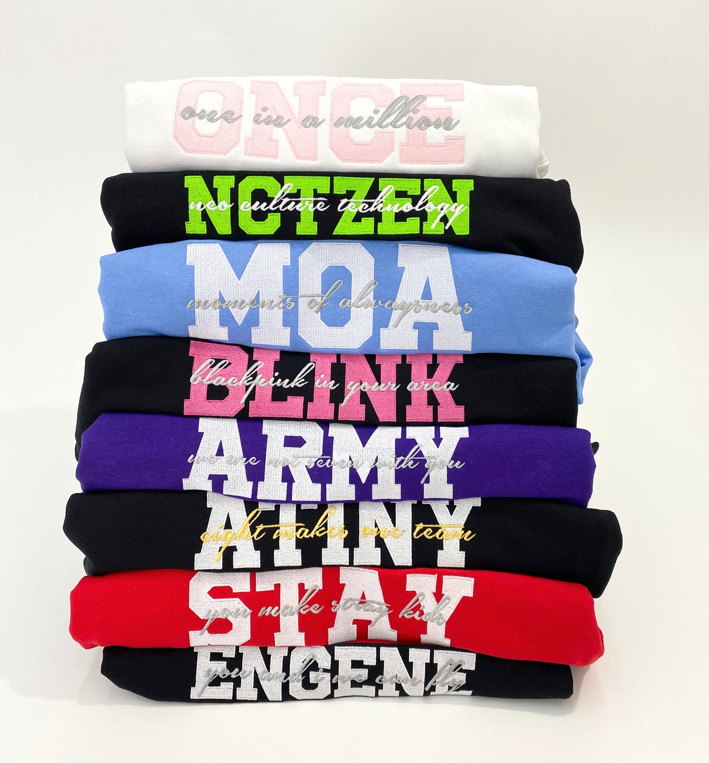 Fandom Embroidered Crewneck Sweatshirts
