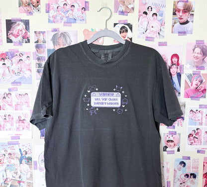 Warning: Will Yap About XH Embroidered Crewneck Sweatshirt and Tshirt