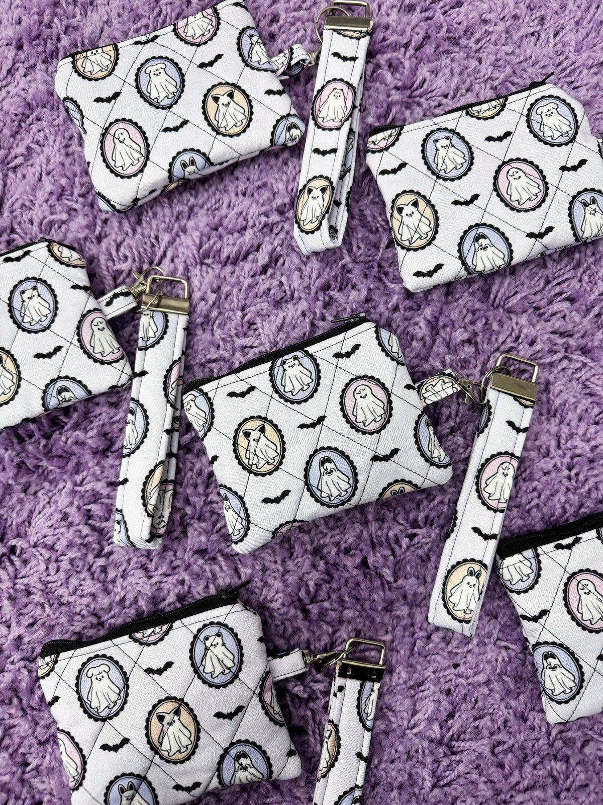 SNEAK PEEK LIMITED Stays Love Halloween Quilted Wristlet Wallet + Keychain