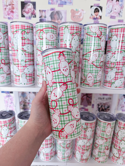 Skz-Mas Lights Metal Tumbler With Straw