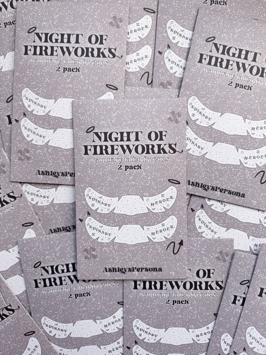 Night of Fireworks Temporary Tattoo Freckles