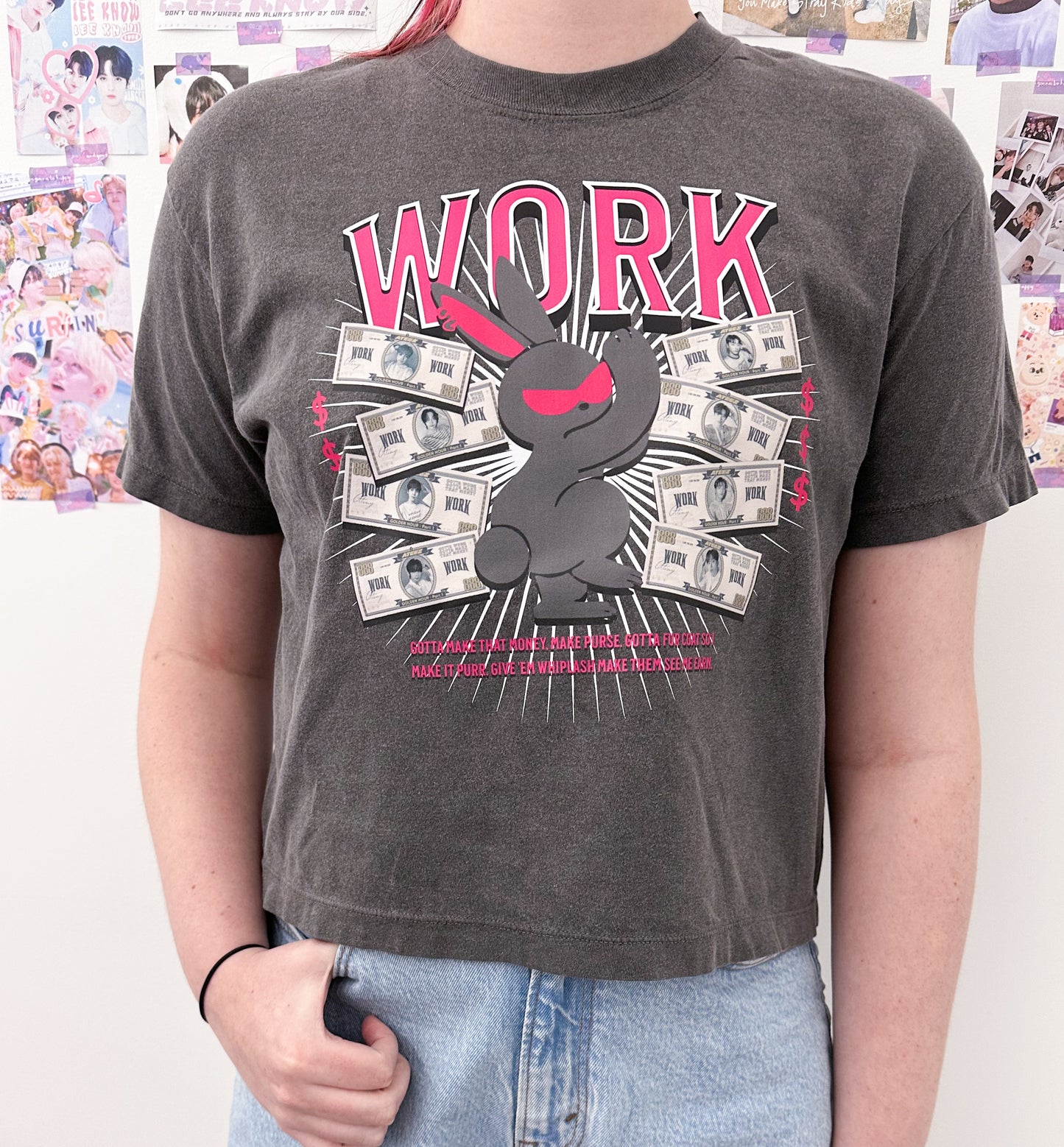 Gotta Work Boxy Cropped Tshirt