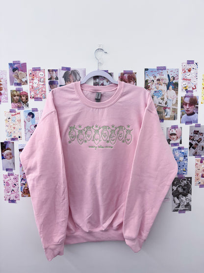 Skz-mas Lights Embroidered Crewneck Sweatshirt and Tshirt