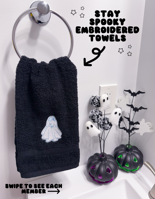 Stays Love Halloween Decorative Bathroom Hand Towel Set of 2