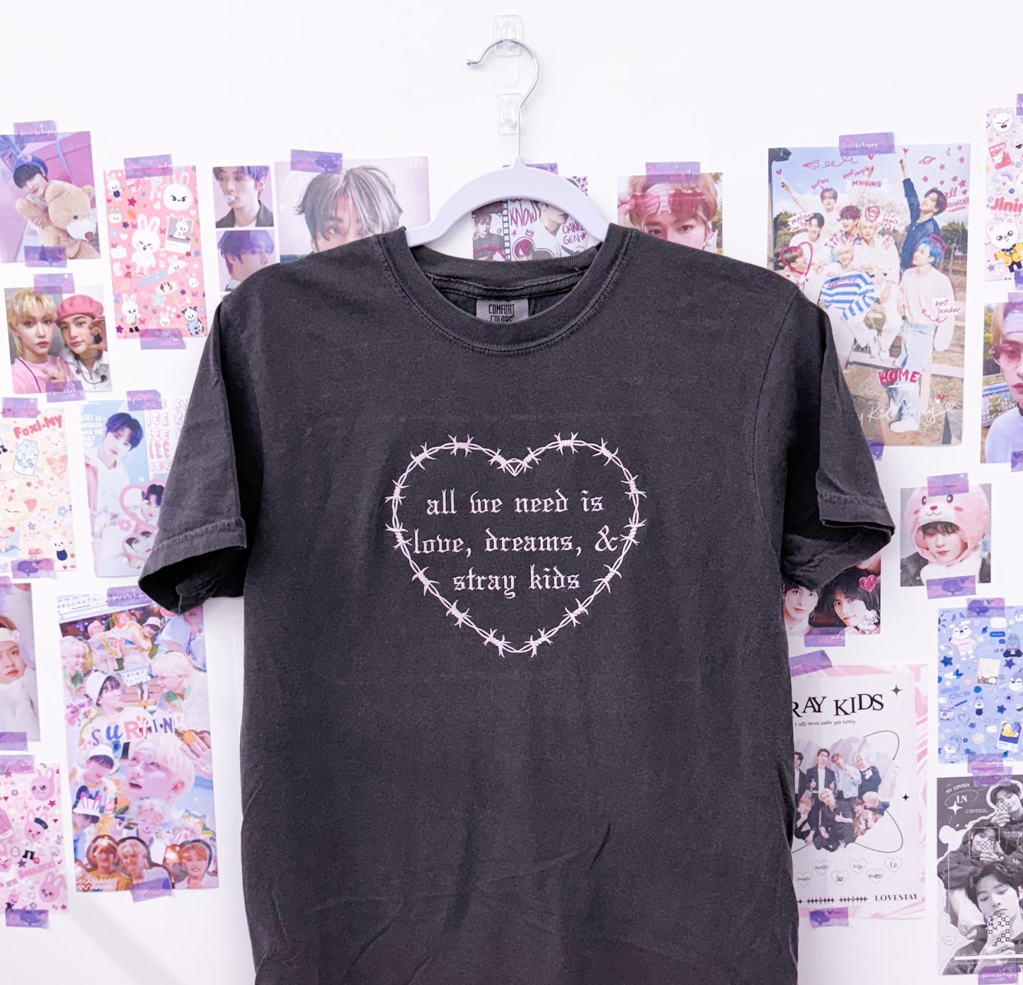 Do It Embroidered Crewneck Sweatshirt and Tshirt with Light Pink thread