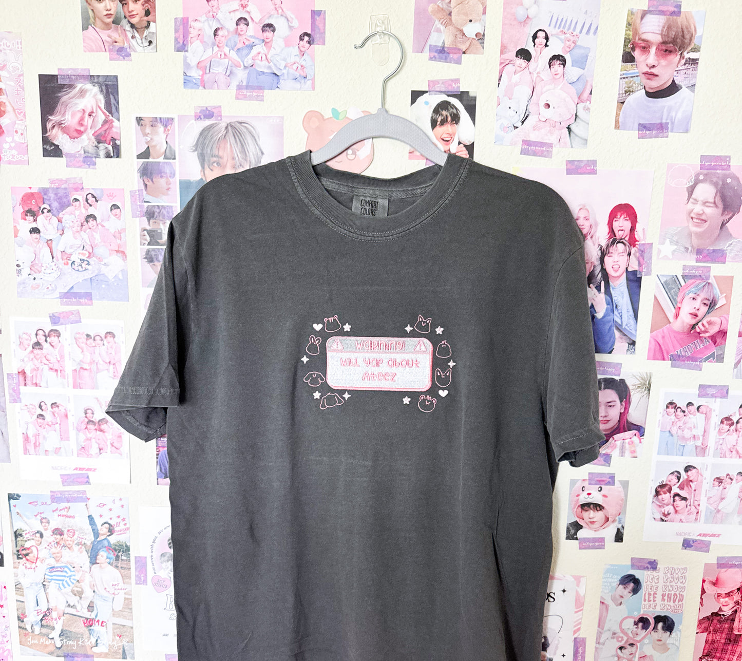 Warning: Will Yap About Ateez Embroidered Crewneck Sweatshirt and Tshirt