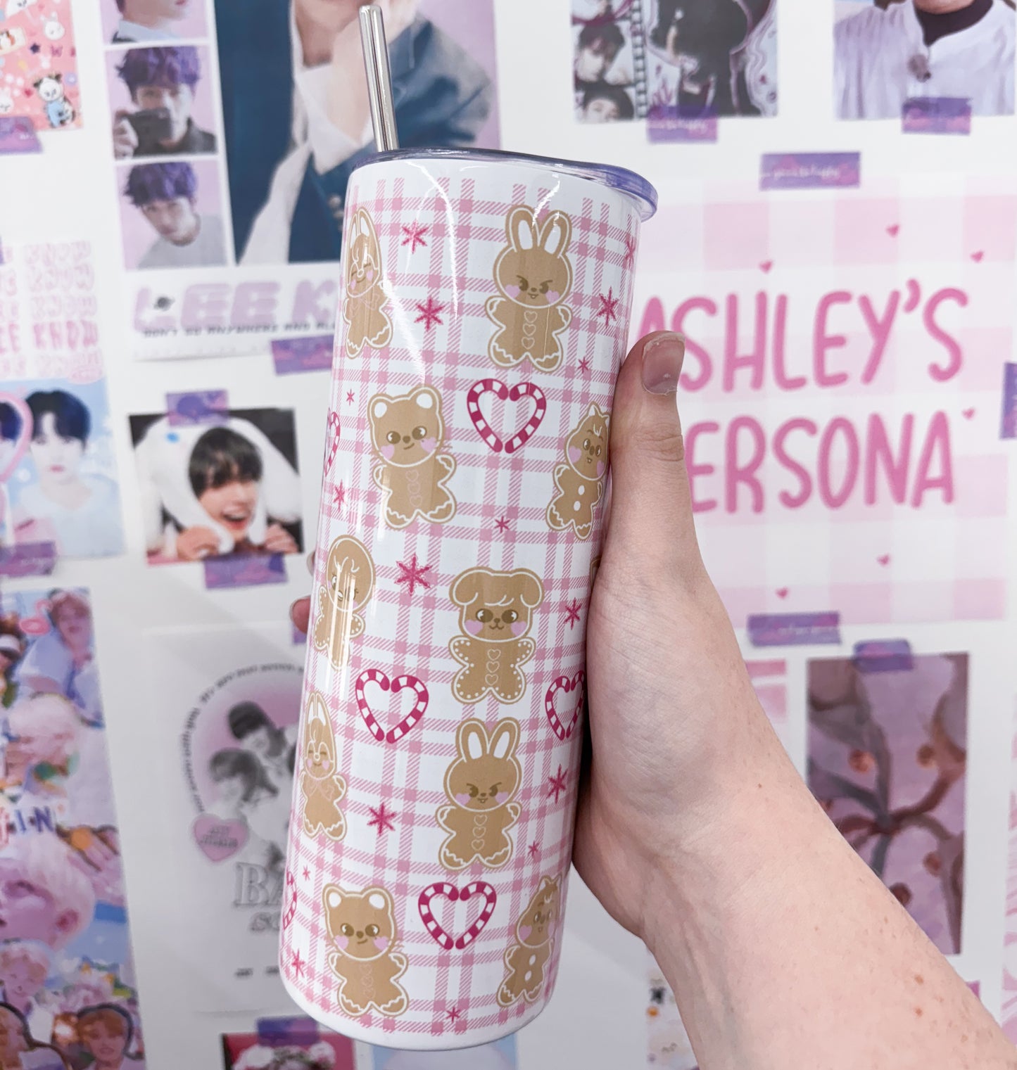 Ginger-Skz Metal Tumbler With Straw