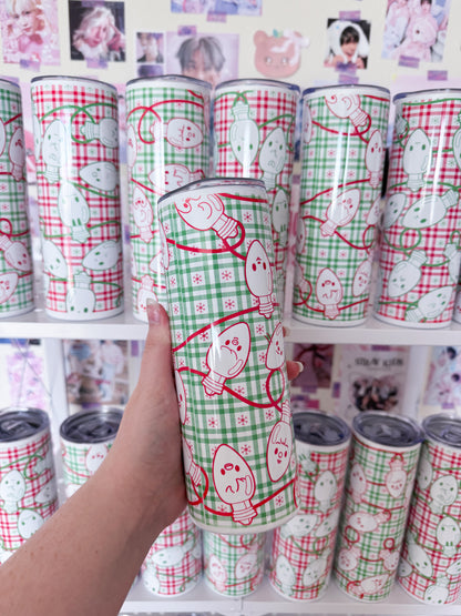 Skz-Mas Lights Metal Tumbler With Straw