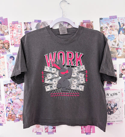 Gotta Work Boxy Cropped Tshirt