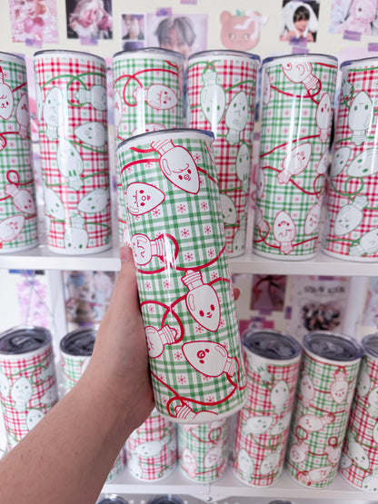 Skz-Mas Lights Metal Tumbler With Straw