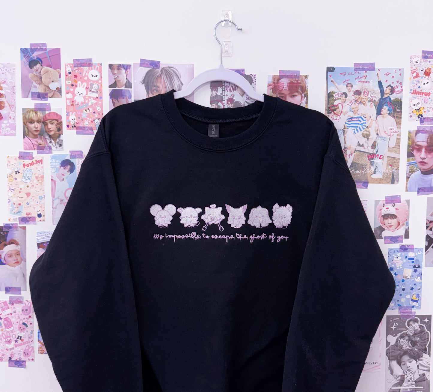 Ghost of You Embroidered Crewneck Sweatshirt
