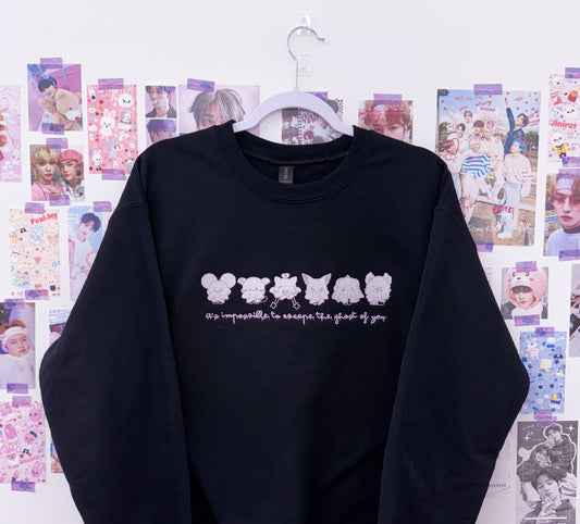 Ghost of You Embroidered Crewneck Sweatshirt