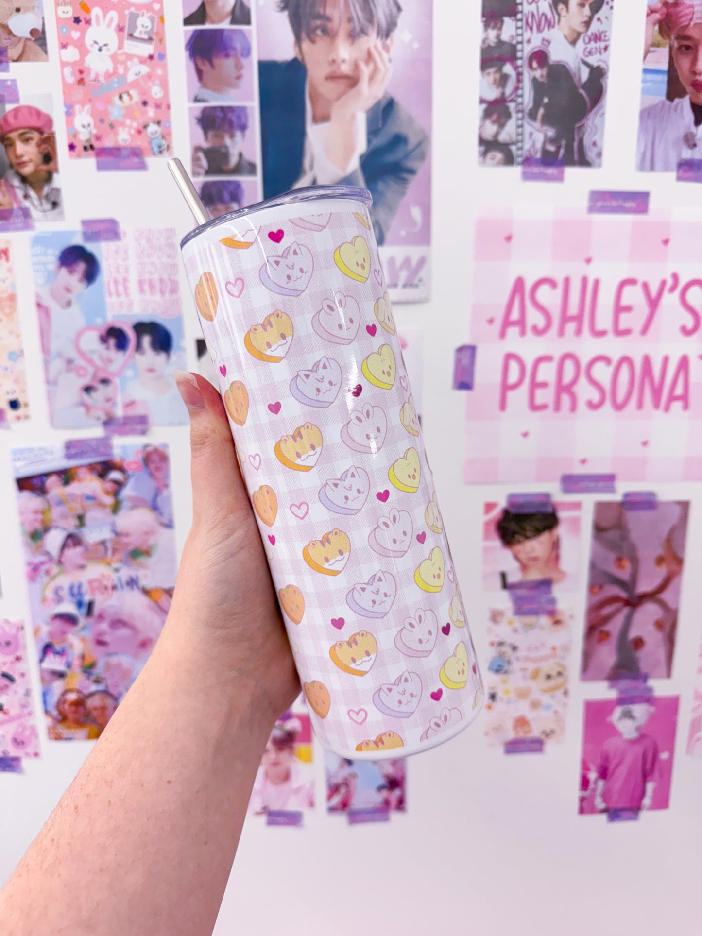 ValenTeez Metal Tumbler With Straw