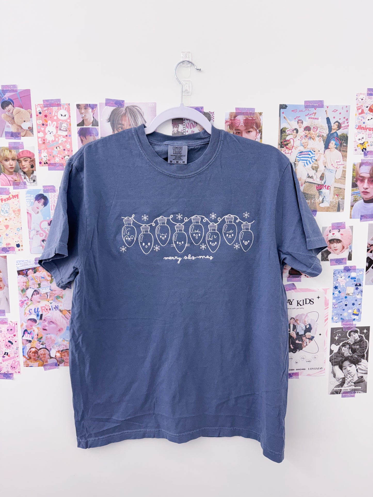 Skz-mas Lights Embroidered Crewneck Sweatshirt and Tshirt