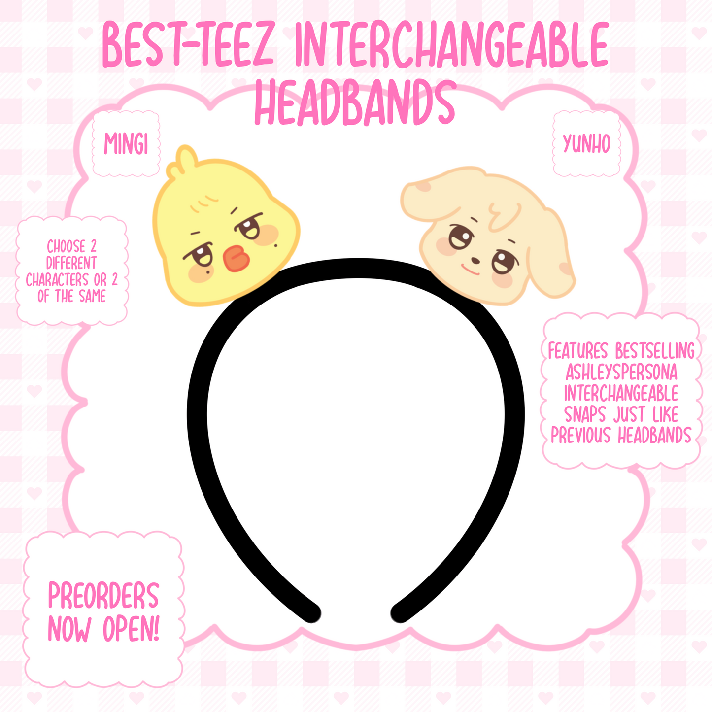 PREORDER READ DESCRIPTION* Best-Teez Interchangeable Headband