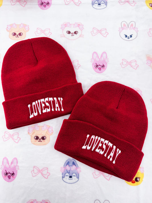 Lovestay Embroidered Beanie