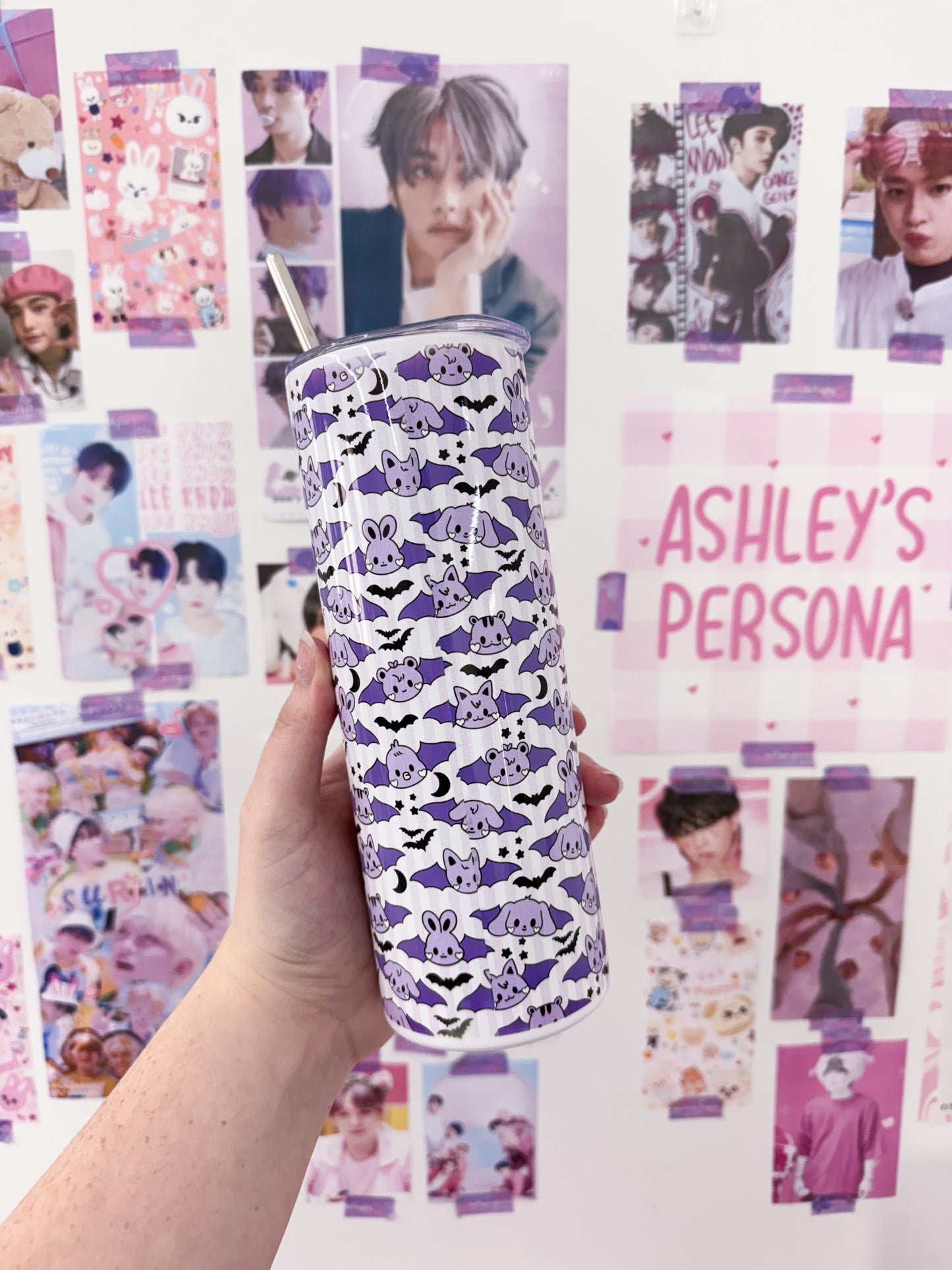 Trick or Teez Metal Tumbler With Straw