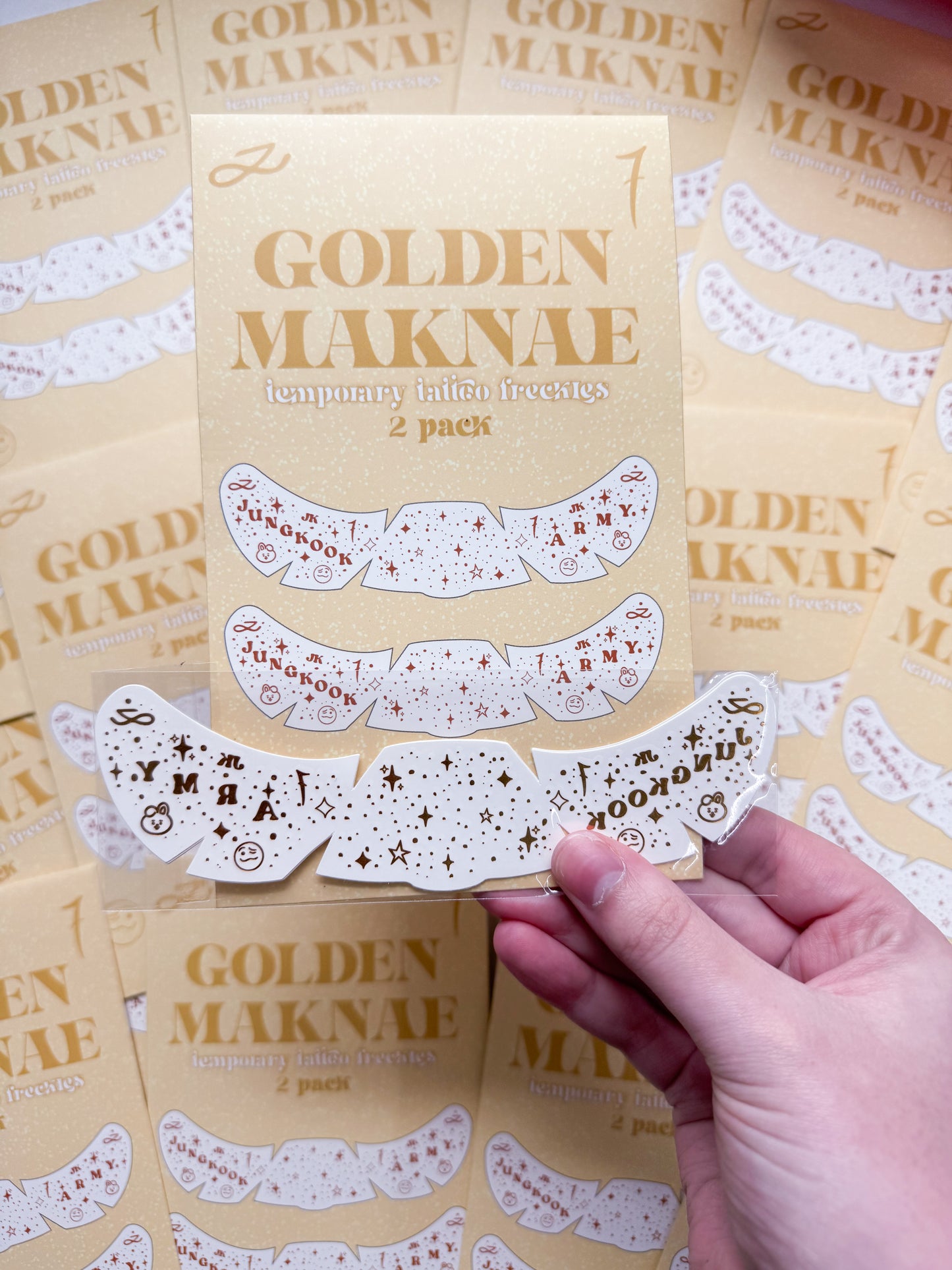 Golden Maknae Temporary Tattoo Freckles