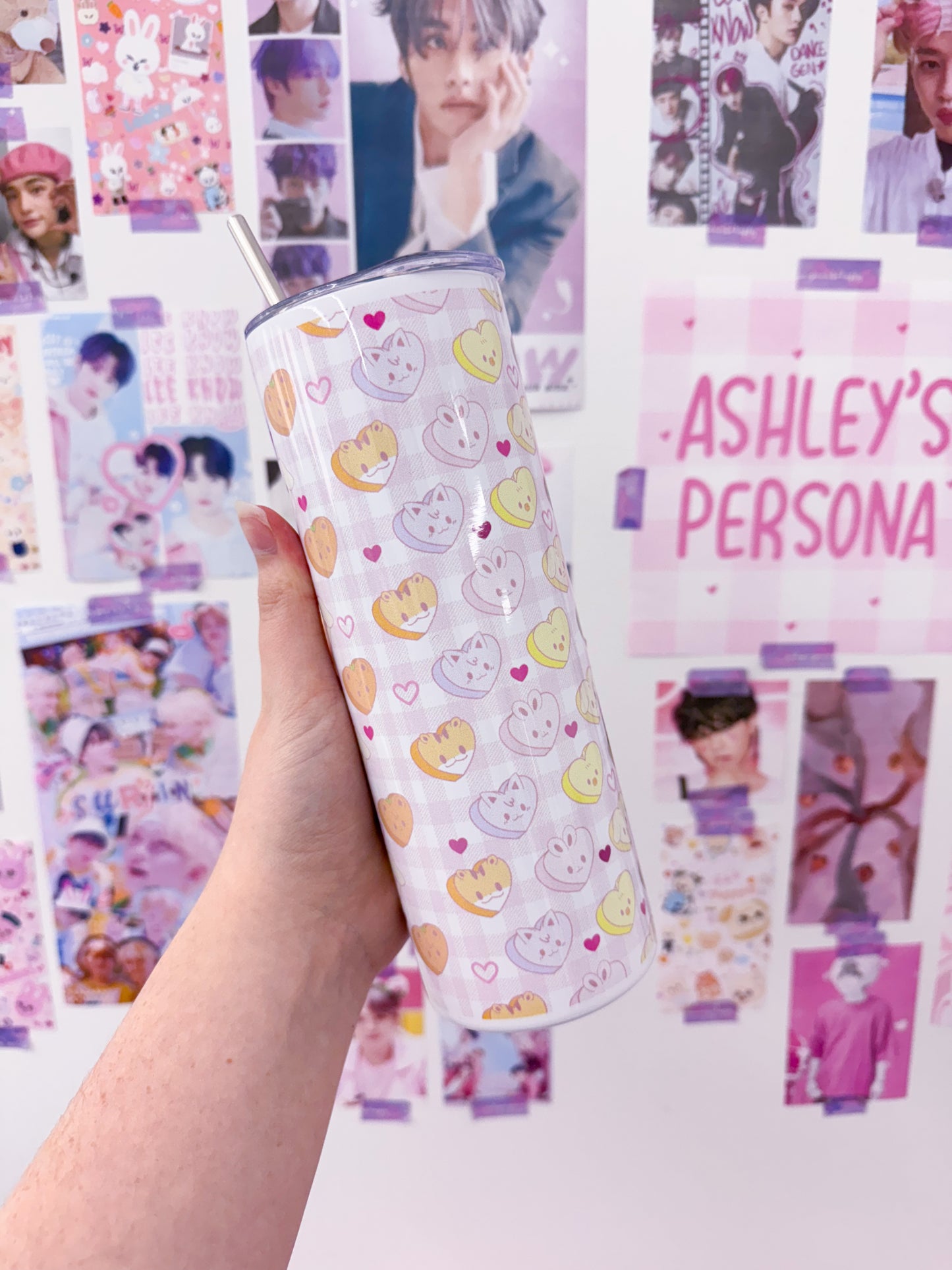 ValenTeez Metal Tumbler With Straw