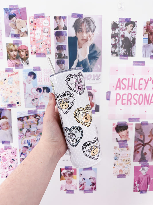 Skz memes Metal Tumbler With Straw