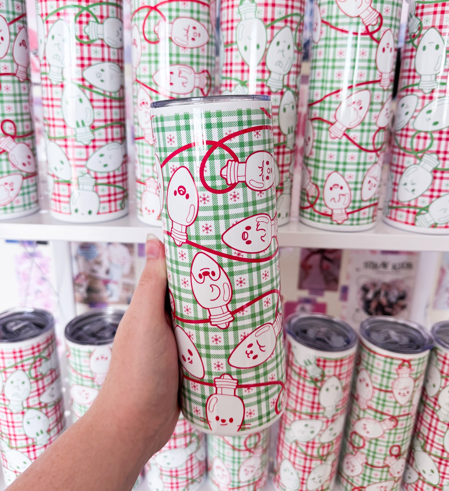 Skz-Mas Lights Metal Tumbler With Straw