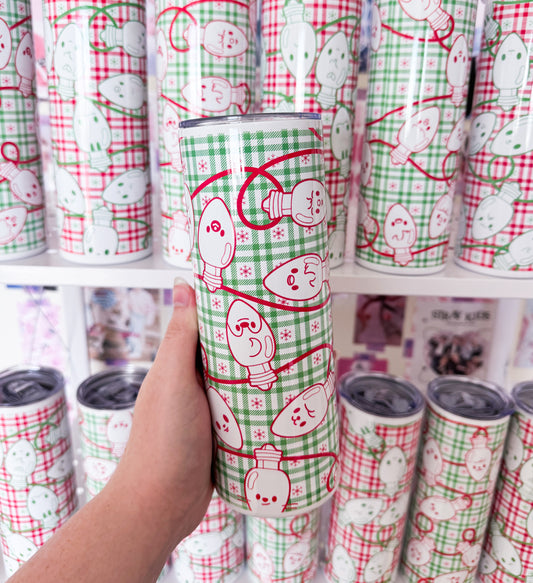 Skz-Mas Lights Metal Tumbler With Straw