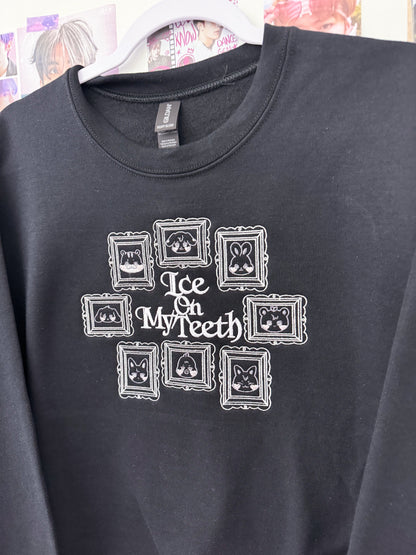 Ice on my Teeth Embroidered Crewneck Sweatshirt