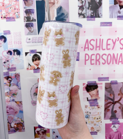 Ginger-Teez Metal Tumbler With Straw