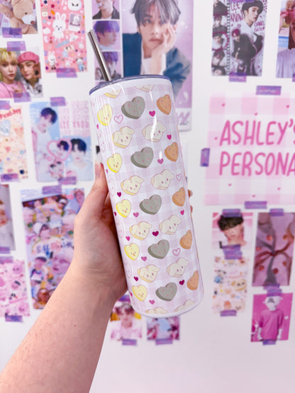 ValenTeez Metal Tumbler With Straw