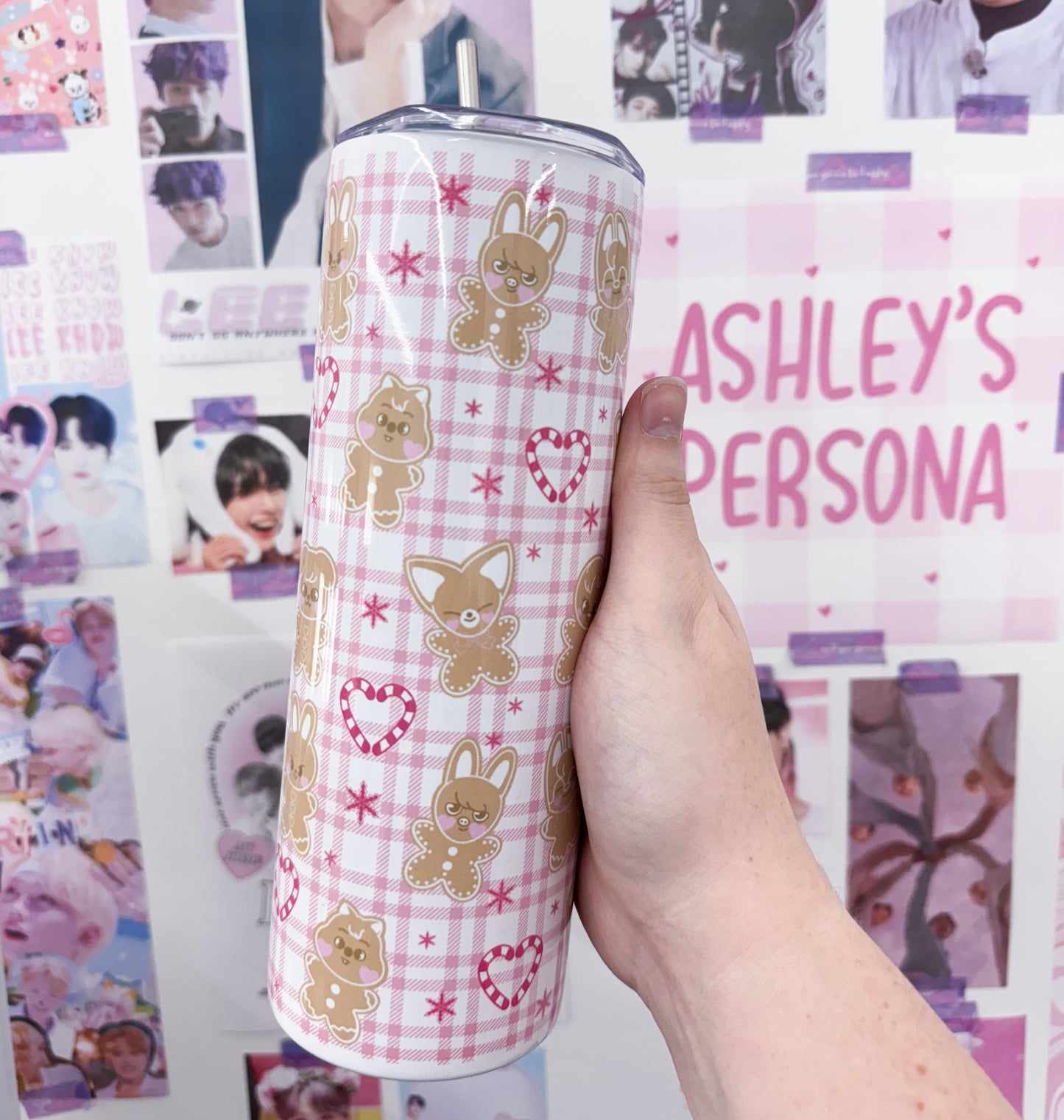 Ginger-Skz Metal Tumbler With Straw