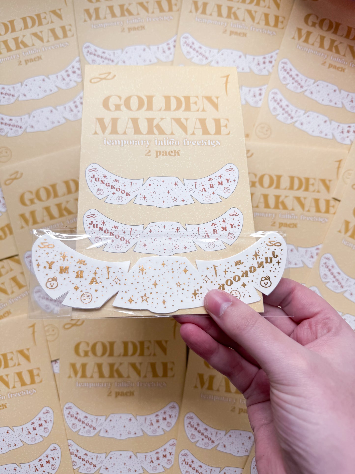 Golden Maknae Temporary Tattoo Freckles