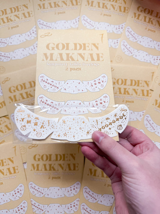Golden Maknae Temporary Tattoo Freckles