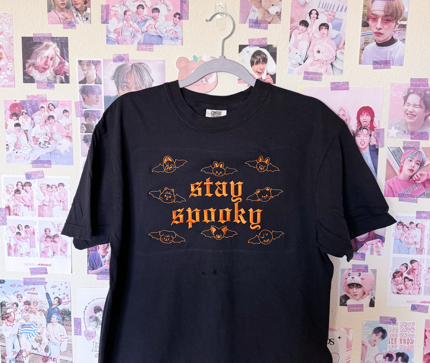 Stay Spooky Embroidered Crewneck Sweatshirt and Tshirt