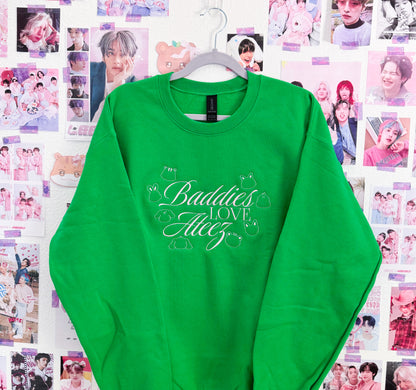 Baddies Love Best-Teez Embroidered Crewneck Sweatshirt and Tshirt