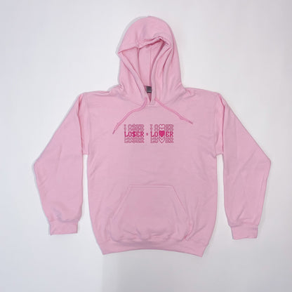 Loser Lover Pink Embroidered Hoodie
