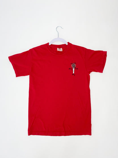 Stay Lightstick Embroidered Red T-shirt